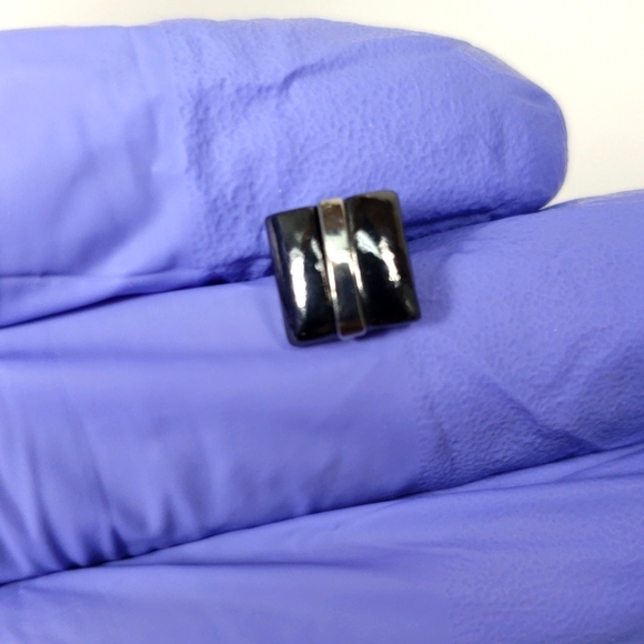 Elegant Women's Black and Silver Accent Stud Earrings - CUSP by Neiman Marcus - Picture 4 of 12